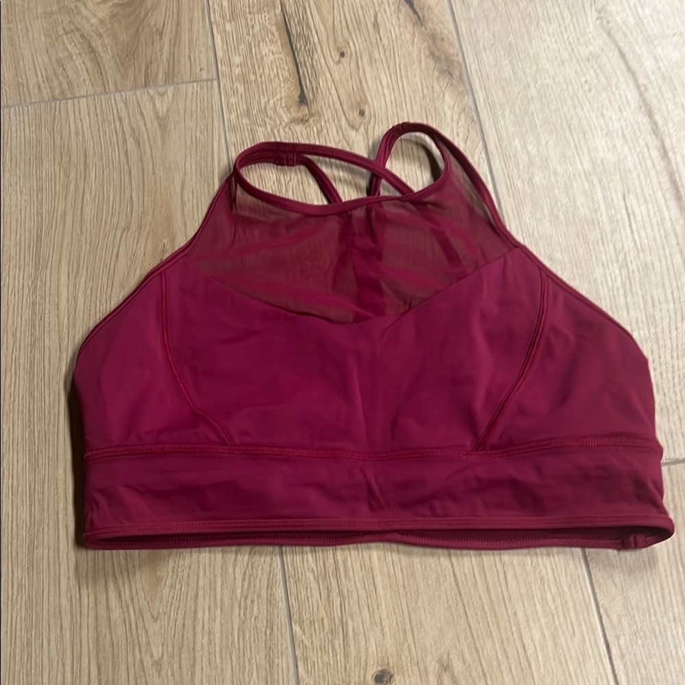 lululemon athletica Burgundy Sports Bra light support 12 EUC